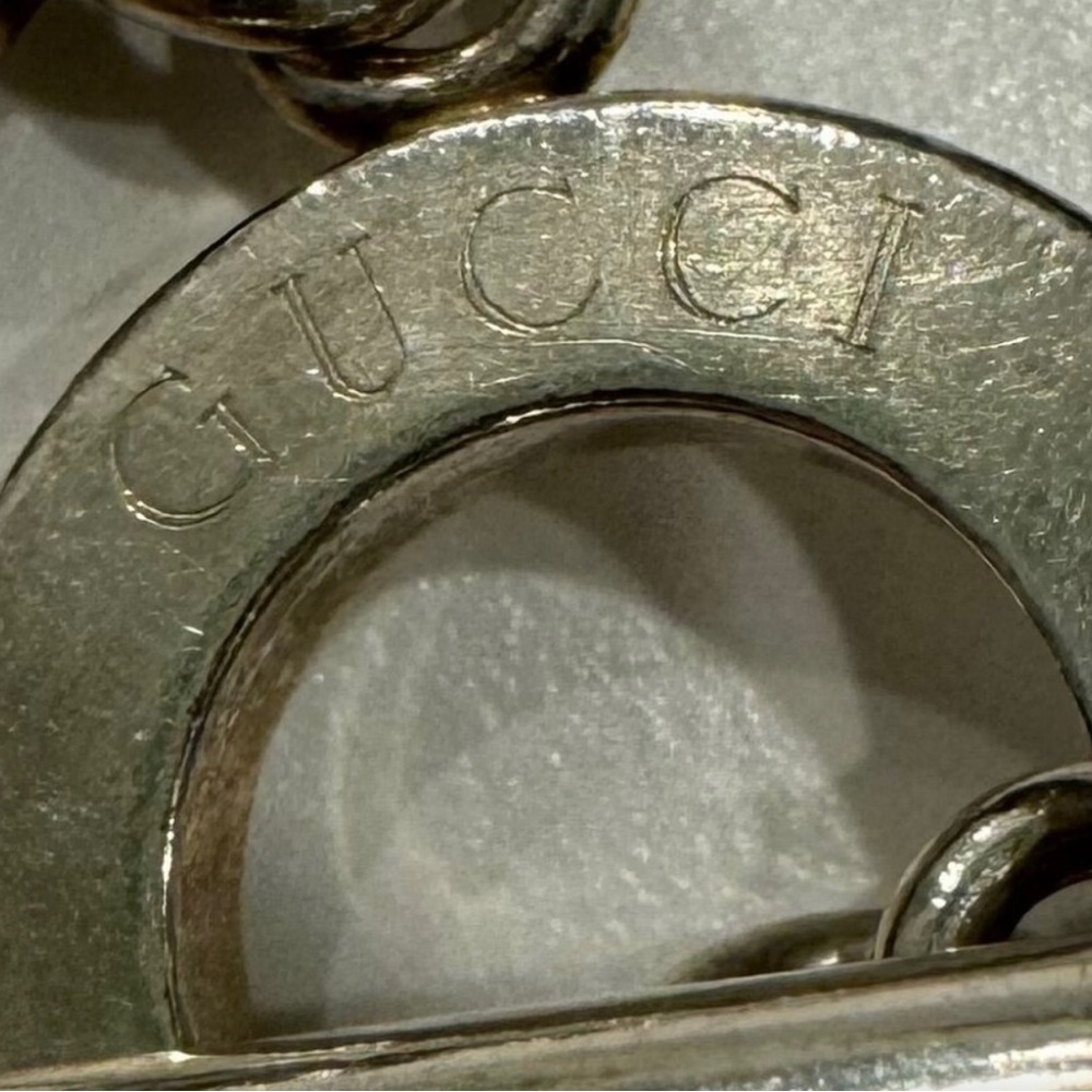 GUCCI Sterling Silver Boule Beaded Choker Toggle Necklace 16 inches - Picture 3 of 9